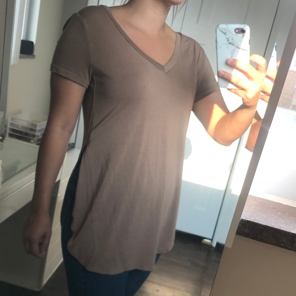 LeShop Split Hem Tee